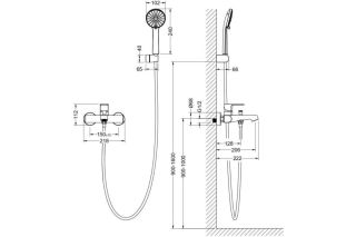 Смеситель для ванны Aquatek Оберон AQ1249MB черный
